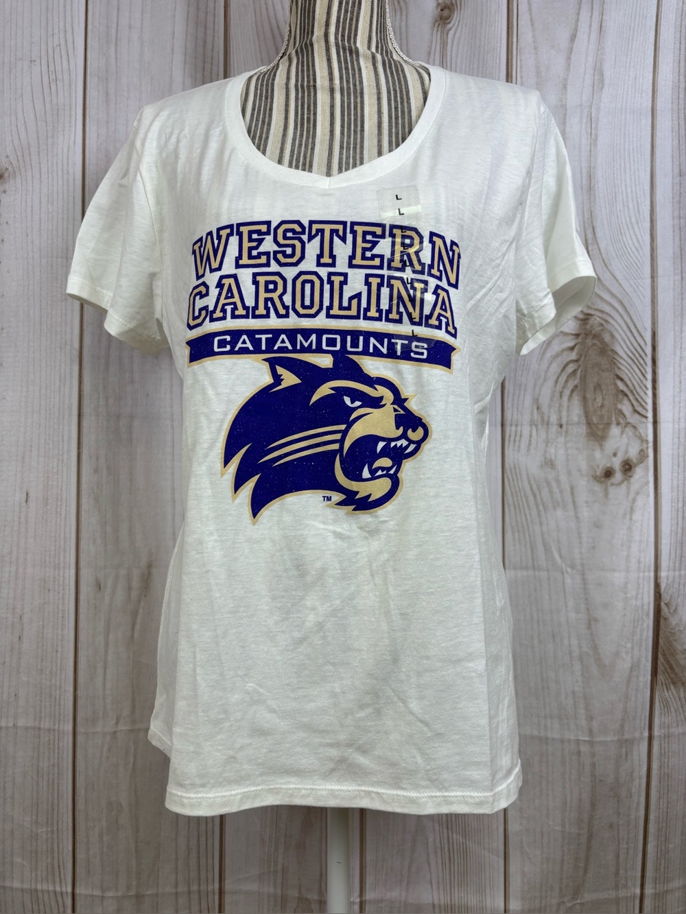 Russell Western Carolina Catamounts Wildcat WCU Collegiate T-Shirt Sz L / 12-14
